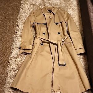 Ann Taylor Trench Coat. Size Med. Khaki